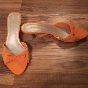 Isaac Mizrahi Orange Slides